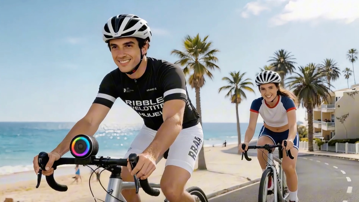 Coastal cycling scene